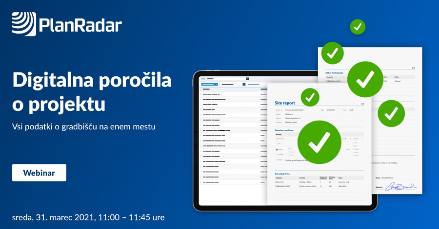 PlanRadar Digitalna poročila